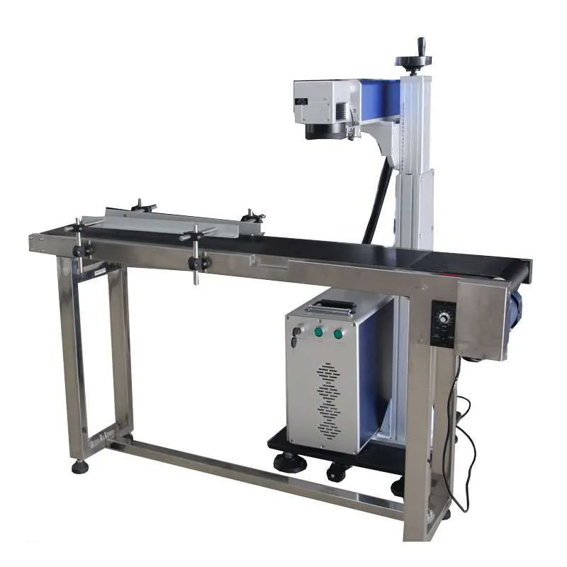 Flying conveyor fiber laser marking machine from China manufacturer - Speedy  Laser