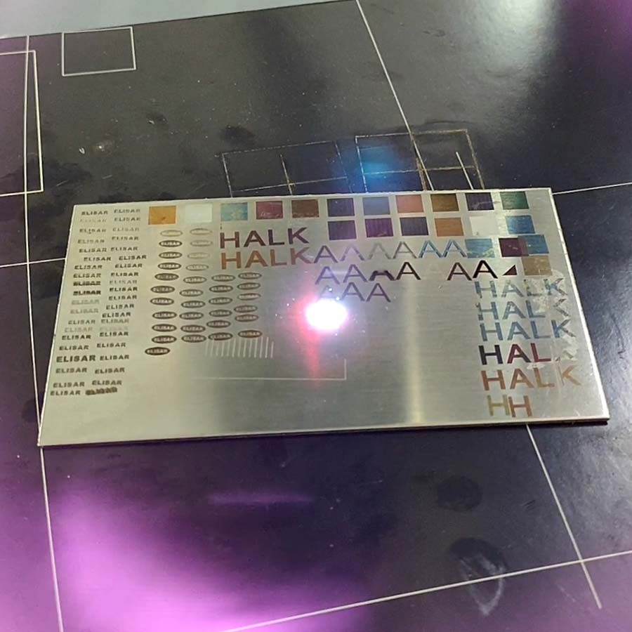 Mopa Laser Marking Color on Metal Steel